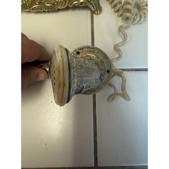 Vintage 70s Dong Jun Baroque Brass Victorian Ornate Rotary Dial Desk Telephone - Picture 6 of 9